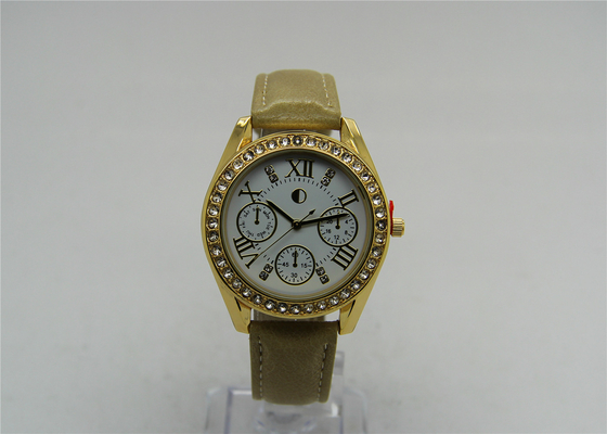 Damen-Armbanduhren Gold des CERS SR626SW 23K verzinken Legierung mit Augenskala der Fälschung 3